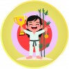 Martial arts girl medal insert