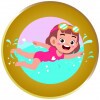 Swimmer girl medal insert