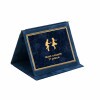 Plush plaque folder in blue color