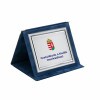 Plush plaque folder in blue color