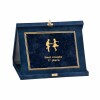 Plush plaque box in blue color