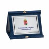 Plush plaque box in blue color