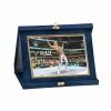 Plush plaque box in blue color