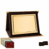 Wood effect plaque folder