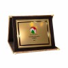 Wood effect plaque folder