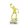 Table tennis player golden figure with base