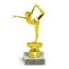 Women's gymnastics golden figure with base