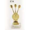 Darts board) golden figure with base