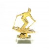 Ski golden figure with base