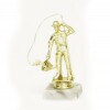 Fisherman golden figure with base