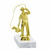Fisherman golden figure with base