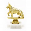 Dog (German Shepherd) golden figure with base