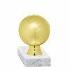 Gold globe figure with base
