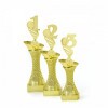 3rd Place on a gold column stand