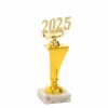 2025 figure on a curved base A